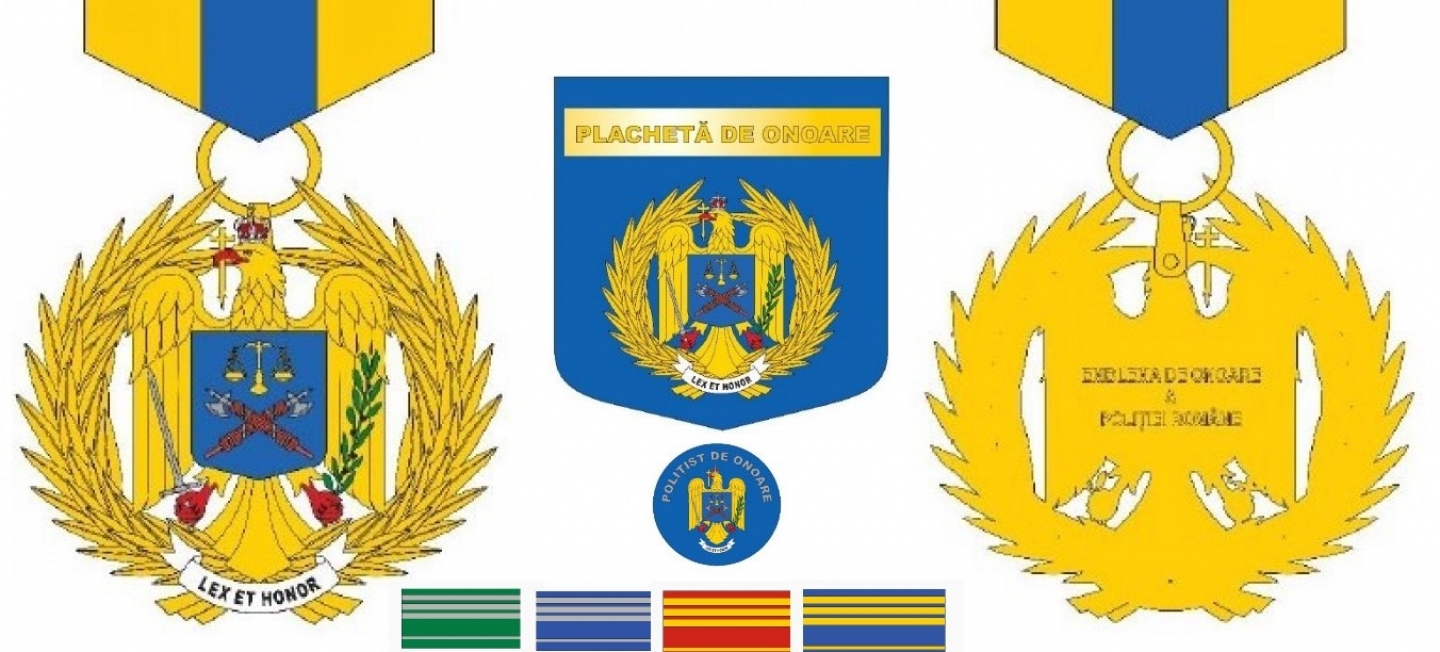 Curier juridic - Distincțiile care pot fi conferite, cu titlu onorific, în cadrul Poliției Române, pentru merite deosebite sau la trecerea în rezervă (modelele pot fi vizualizate în Anexele OMAI nr. 66/2014 si 55/2019)
