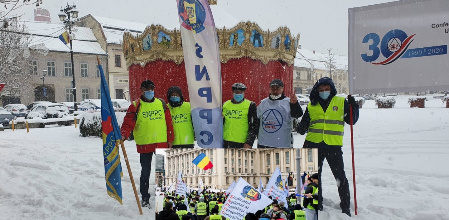 14.01.2021 -  COMUNICAT FSNPPC/SNPPC:  Caravana protestelor pleacă, astăzi, de la Baia-Mare, spre București
