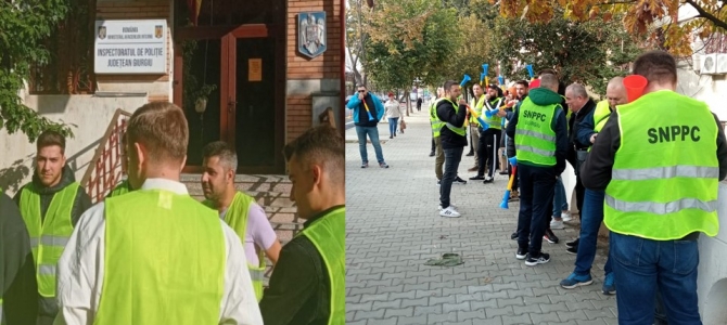 20.11.2023       -  Polițiștii din cadrul IPJ Giurgiu continuă protestele  determinate de modificarea abuzivă a programului de lucru